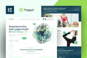 Yogazi – Yoga Studio Elementor Pro Template Kit