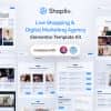 Shopliv – Live Shopping & Digital Marketing Agency Elementor Template Kit