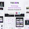 Tecon – Tech Event & Conference Elementor Template Kit
