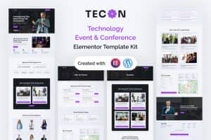 Tecon – Tech Event & Conference Elementor Template Kit