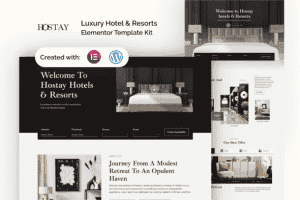 Hostay – Luxury Hotel & Resorts Elementor Template Kit