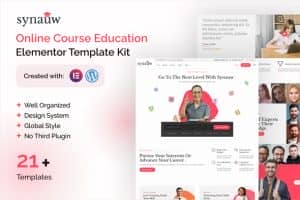 Synauw – Online Course Education Elementor Pro Template Kit