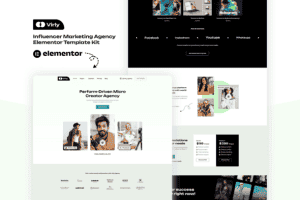 Virly – Influencer Marketing Agency Elementor Template Kit
