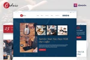 Cedric – Coffee & Beverages Elementor Template Kit