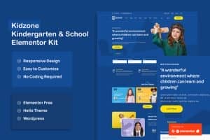 Kidzone – Kindergarten & School Elementor Template Kit