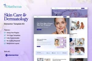 Diathena – Skin Care & Dermatology Elementor Template Kit