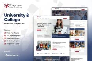 Edupreme – University & College Elementor Template Kit