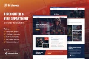 Firetroops – Firefighter & Fire Department Elementor Template Kit