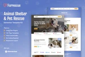 Furrescue – Animal Shelter & Pet Rescue Elementor Template Kit