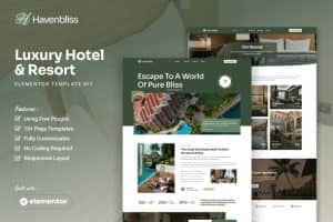 Havenbliss – Luxury Hotel & Resort Elementor Template Kit