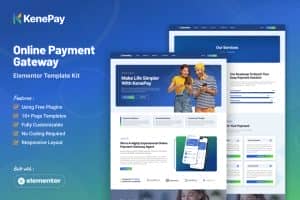 Kenepay – Online Payment Gateway Elementor Template Kit