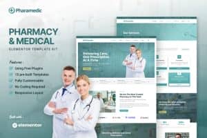 Pharamedic – Pharmacy & Medical Elementor Template Kit
