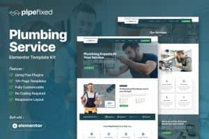 Pipefixed – Plumbing Service Elementor Template Kit