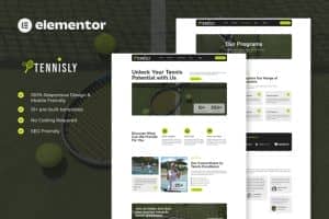 Tennisly – Tennis School & Sports Club Elementor Template Kit
