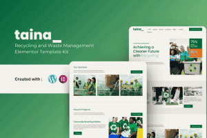 Taina – Recycling and Waste Management Elementor Template Kit