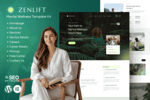 Zenlift – Mental Health Clinic & Consultation Elementor Template Kit