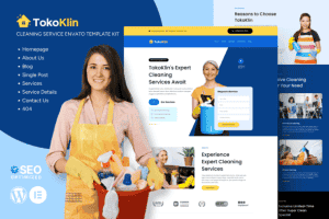 Tokoklin – Cleaning Service Business Elementor Template Kit