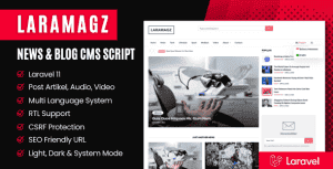 Laramagz – Laravel News & Blog CMS Script