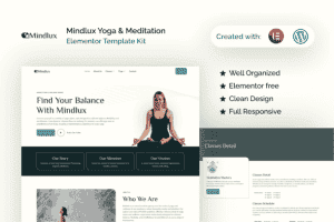 Mindlux – Yoga & Meditation Elementor Template Kit