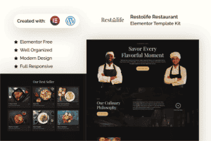Restolife – Restaurant Elementor Template Kit