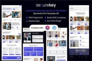Securekey – Locksmith Security System & Key Maker Elementor Pro Template Kit