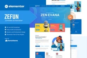 Zefun – Comedian & Entertainer Elementor Template Kit