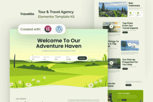 TravelGo – Tour & Travel Agency Elementor Template Kit