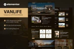 Vanlife – Campervan & RV Rental Elementor Template Kit