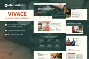 Vivace – Ayurveda Treatment Elementor Template Kit