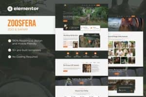 Zoosfera – Zoo & Safari Elementor Template Kit