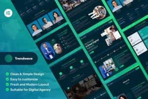 Trendwave – Digital Agency Elementor Template Kit