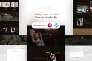 James & Lily – Wedding Event Invitation Elementor Pro Template Kit