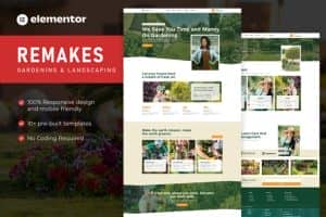Remakes – Gardening & Landscaping Services Elementor Template Kit