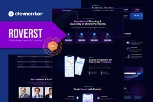 Roverst – Online Investment & Company Elementor Template Kit