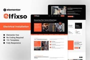 Elfixso – Electrical Installation & Maintenance Service Elementor Template Kit