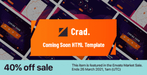 Crad – Creative Coming Soon HTML5 Template