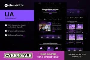 Lia – Digital Agency Elementor Pro Template Kit
