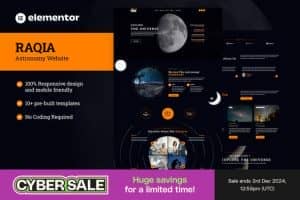 Raqia – Astronomy Elementor Template Kit