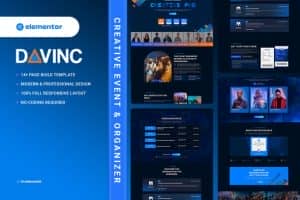 Davinc – Creative Event & Organizer Elementor Template Kit