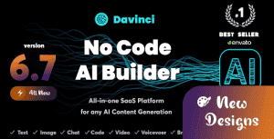 DaVinci AI – OpenAI Content, Text, Image, Voice, Chat, Code, Transcript, and Video Generator as SaaS