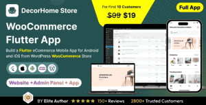 DecorHome App – Online Furniture Selling in Flutter 3.x (Android, iOS) with WooCommerce Full App