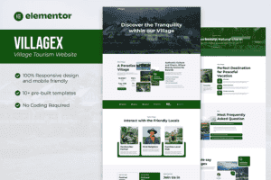 Villagex – Village Tourism Elementor Template Kit