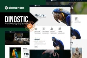 Dinostic – Animal Photography & Portfolio Elementor Template Kit