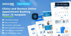 Doccure – React + Html Clinics and Doctors Online Appointment Booking React Template