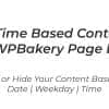 Time Based Content For WPBakery Page Builder