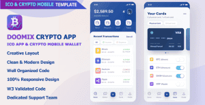Doomix – ICO App & Crypto Wallet Mobile Template