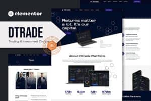 Dtrade – Trading & Investment Company Elementor Template Kit