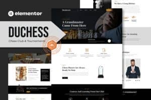 Duchess – Chess Club & Tournament Elementor Template Kit