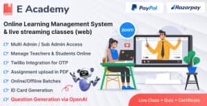 E- Academy – Online Learning Management System & live streaming classes (web)