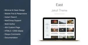 East – Minimal and Clean Jekyll Blog Theme